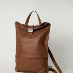 Bruine leren backpack