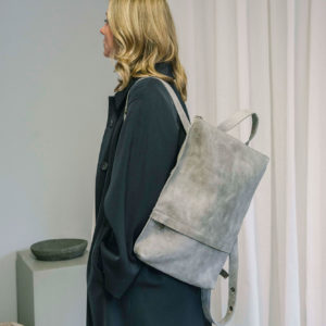 Grijze backpack met rits